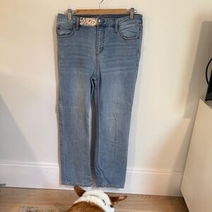 Matilda Jane Good Hart Windsor Straight Crop Jeans patch work